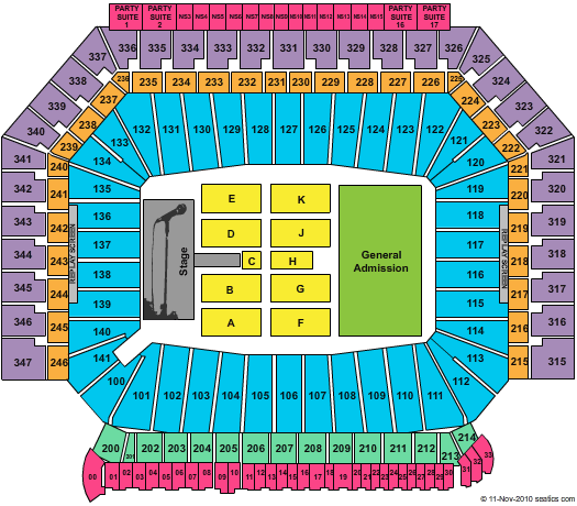 Ford Field Kid Rock Seating Chart
