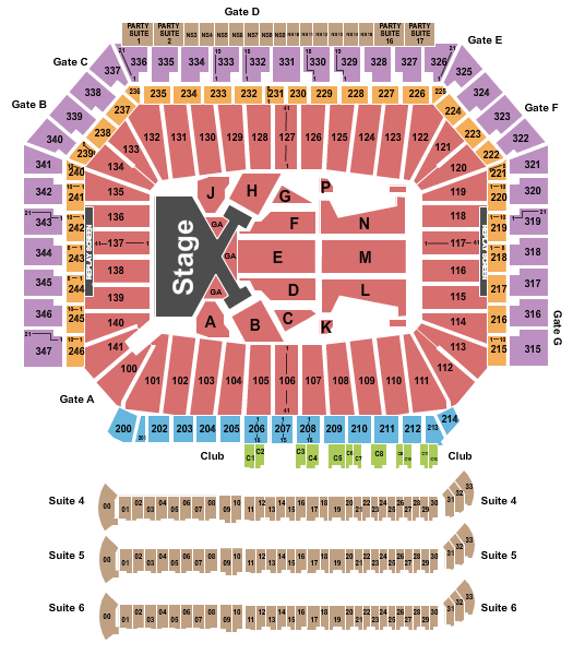 Ford Field Taylor Swift 2018 Seating Chart