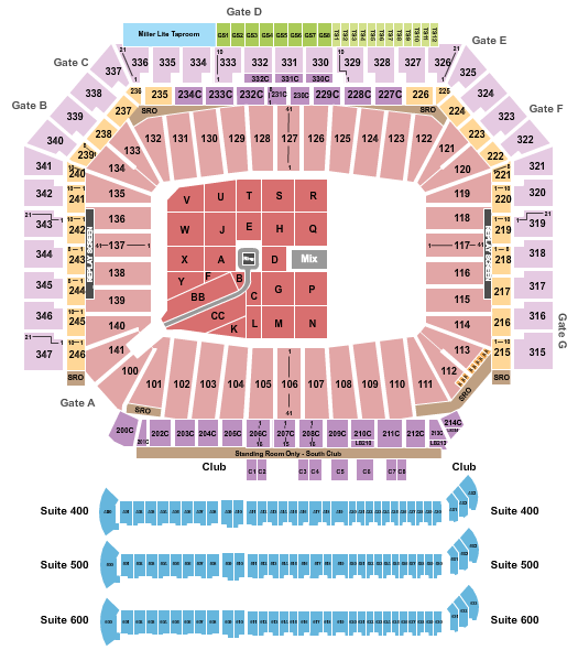 Ford Field WWE 2 Seating Chart