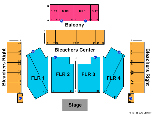 Ford Fieldhouse End Stage Seating Chart