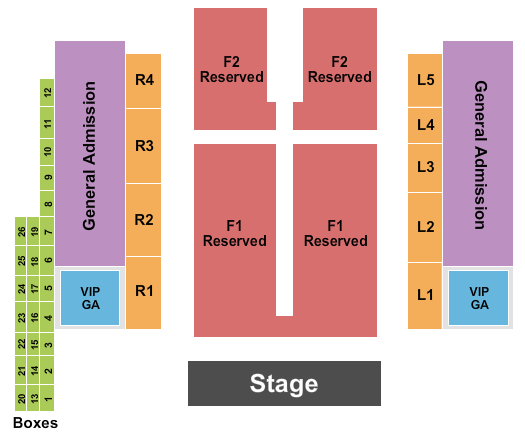 Outdoor Amphitheater At Ford Idaho Center  Seating Chart