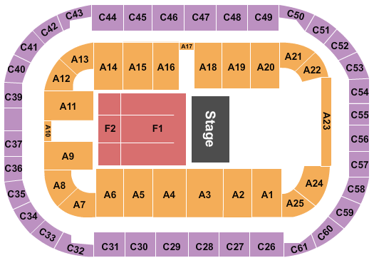 Arena At Ford Idaho Center End Stage 2 Seating Chart