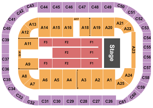 Arena At Ford Idaho Center Endstage Floor 2 Seating Chart
