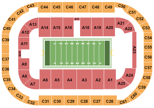 Arena At Ford Idaho Center Women's Football Seating Chart