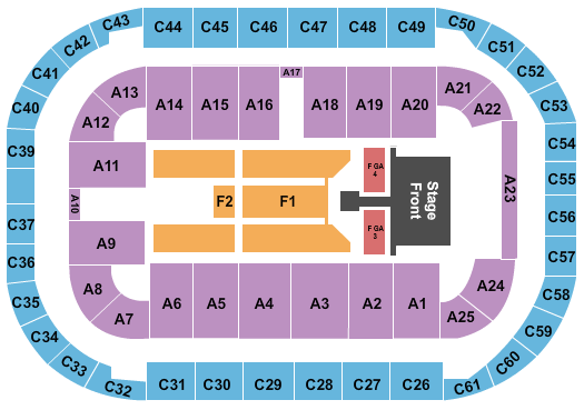 seating chart for Arena At Ford Idaho Center - Kane Brown-2 - eventticketscenter.com