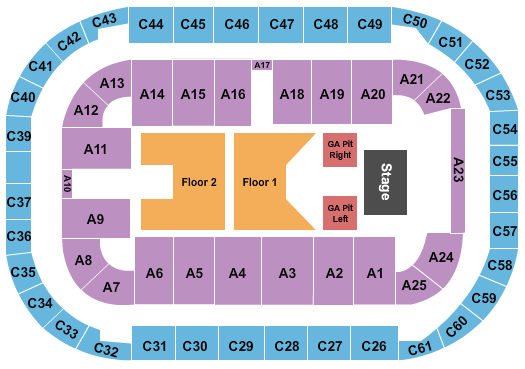 Arena At Ford Idaho Center Kane Brown Seating Chart