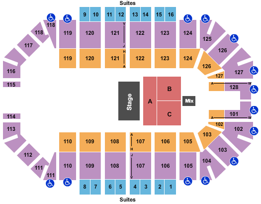 Ford Park Arena Commissioned Seating Chart