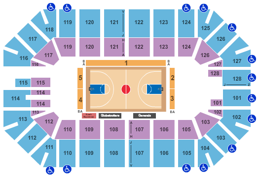 Ford Park Arena Harlem Globetrotters Seating Chart