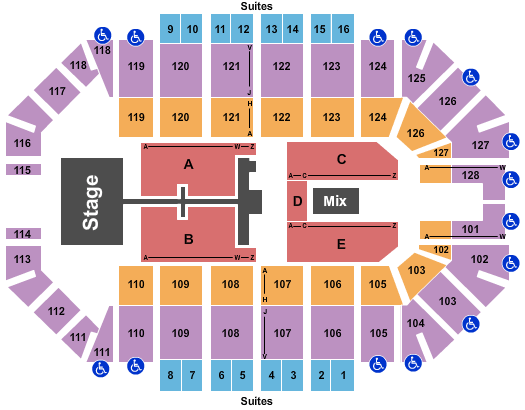 Ford Park Arena TobyMac 2020 Seating Chart
