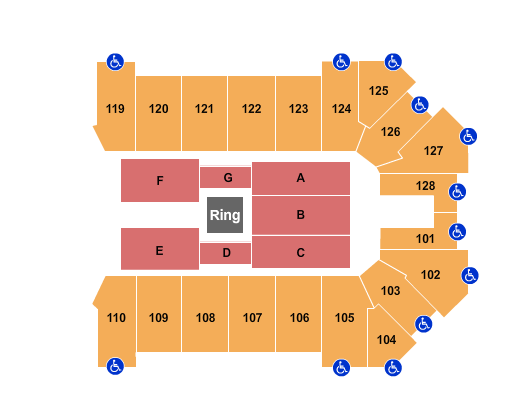 Ford Park Arena WWE Seating Chart
