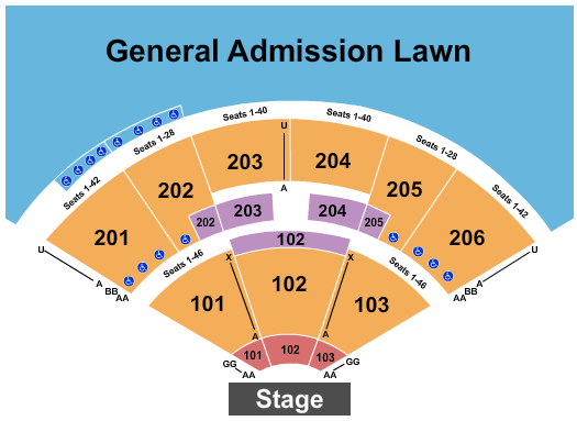 Ford Park Pavilion Endstage 2 Seating Chart