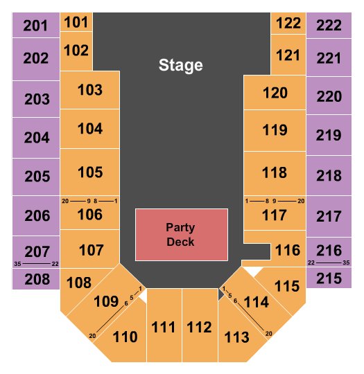 Ford Wyoming Center Half House 2 Seating Chart