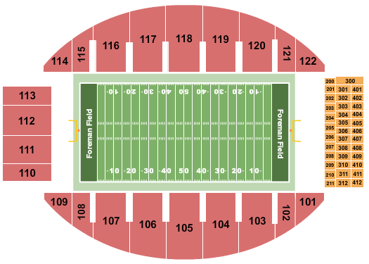 Kornblau Field at S.B. Ballard Stadium Football Seating Chart