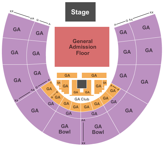 Forest Hills Stadium All General Admission Seating Chart