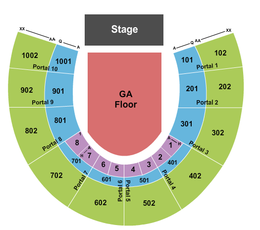 Forest Hills Stadium Seating Charts for all 2019 Events ...