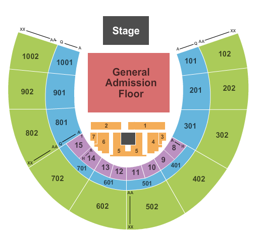 Forest Hills Stadium GA Floor Seating Chart