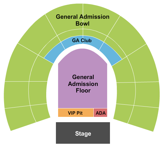 Forest Hills Stadium GA Level With VIP Seating Chart