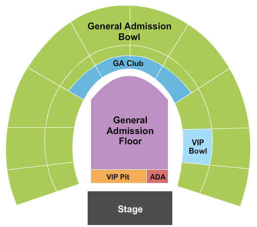 Forest Hills Stadium GA Level with VIP 2 Seating Chart