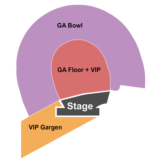 Forest Hills Stadium GA Floor & VIP w/ GA Bowl Seating Chart