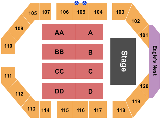 Forrest County Multipurpose Center End Stage Seating Chart