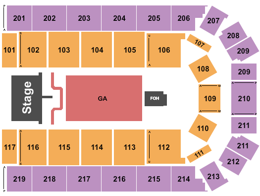 Fort Bend County Epicenter Endstage GA Flr/Catwalk Seating Chart
