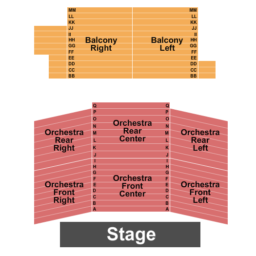 Fort Peck Theatre Endstage Seating Chart