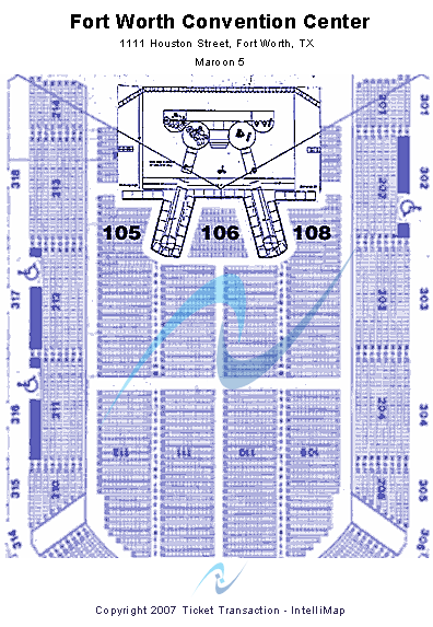Fort Worth Convention Center Arena Maroon5 Seating Chart