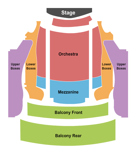 Foundation Performing Arts & Conference Center End Stage Seating Chart
