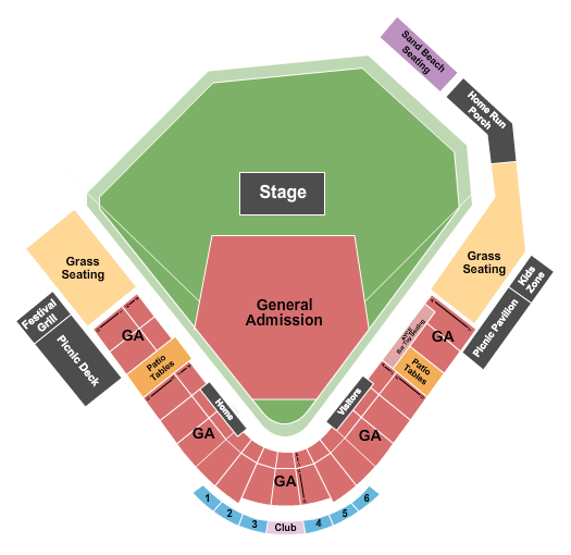 Fox Cities Stadium Concert Seating Chart