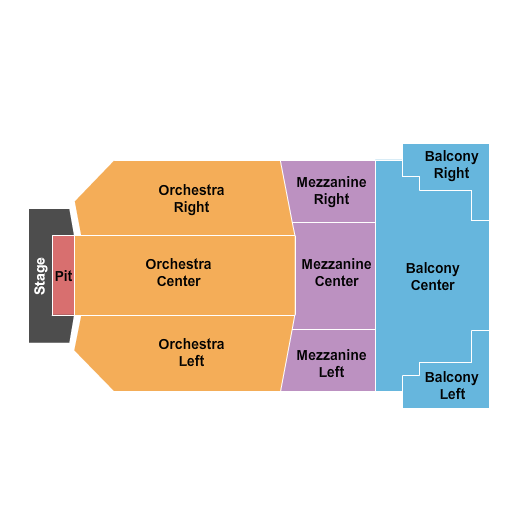 Fox Performing Arts Center Endstage GC Seating Chart