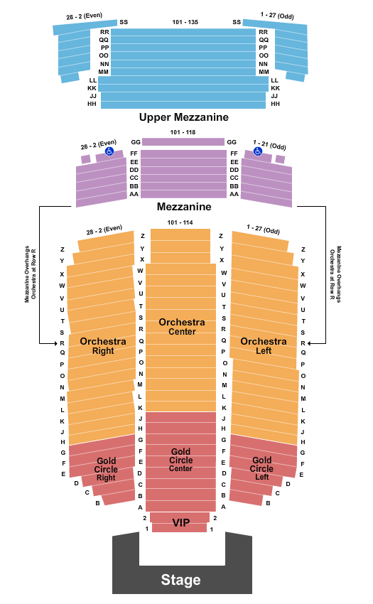 Riverside Performing Arts Center Seating Chart