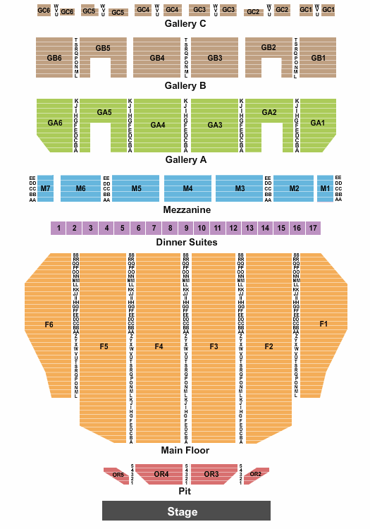 Fox Theatre - Detroit Endstage 2 Seating Chart