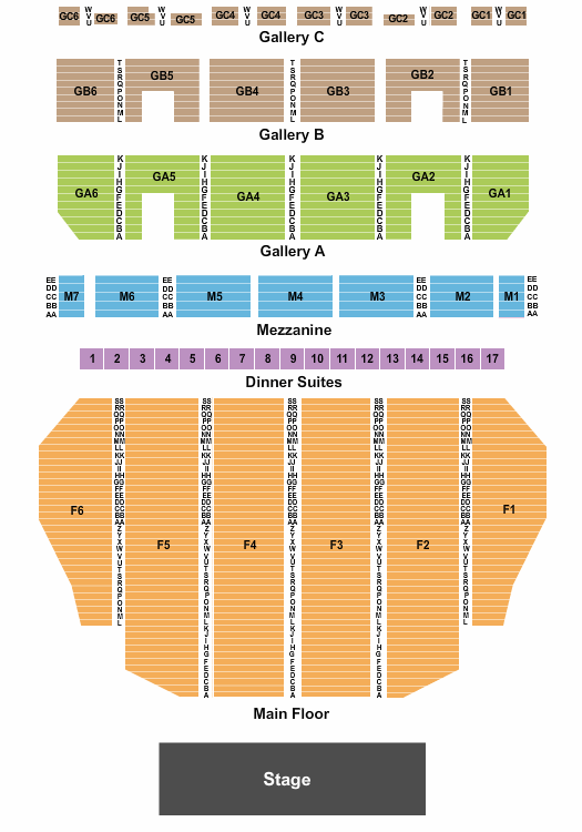 seating chart for Fox Theatre - Detroit - Endstage No Pit - eventticketscenter.com