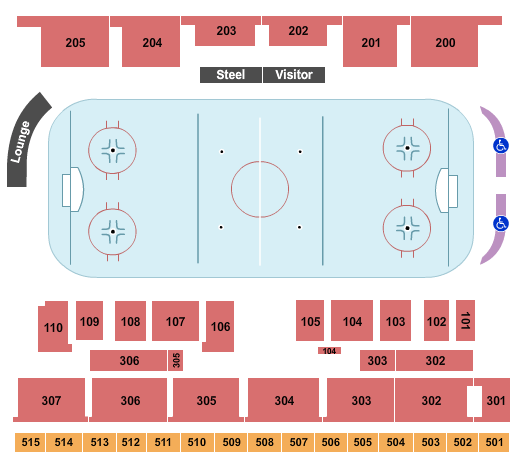 Fox Valley Ice Arena Hockey 2019-20 Seating Chart