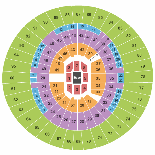 Frank Erwin Center Center Stage Seating Chart