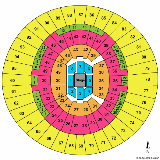 Frank Erwin Center ESPN Fri Night Fights Seating Chart