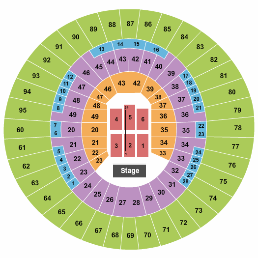 Frank Erwin Center End Stage Seating Chart