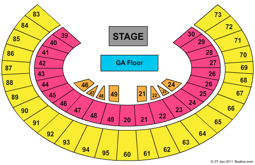 Frank Erwin Center Katy Perry Seating Chart