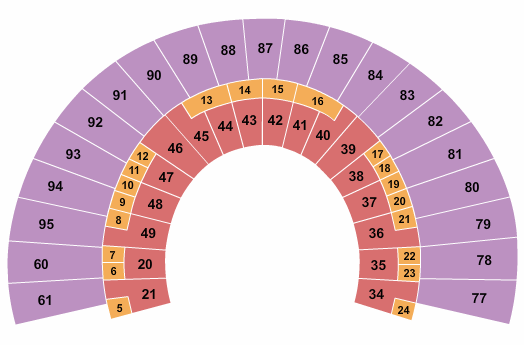 Frank Erwin Center Open Floor - Half House Seating Chart