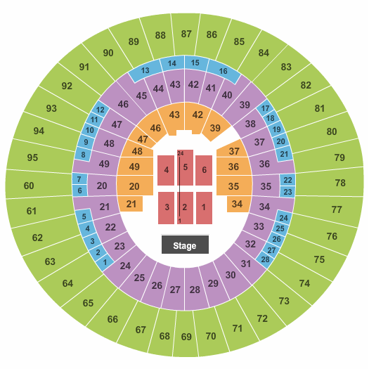 Frank Erwin Center South Stage Seating Chart