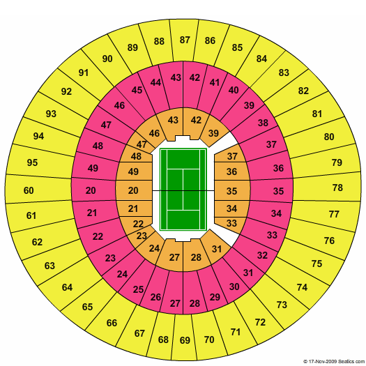 Frank Erwin Center Tennis Seating Chart