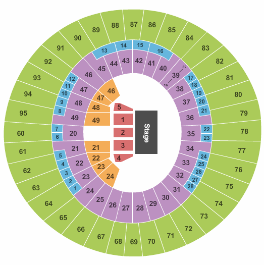 Frank Erwin Center Theatre Stage Seating Chart