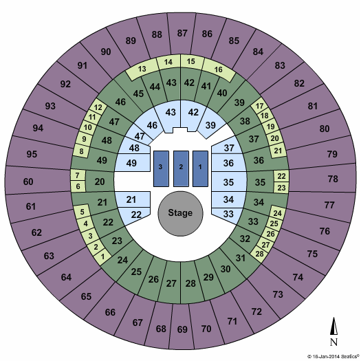 Frank Erwin Center OLD - iHeart Country Fest Seating Chart