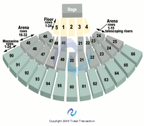 Frank Erwin Center T-Stage Seating Chart