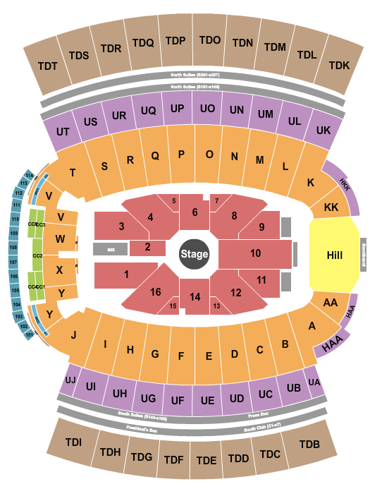 Frank Howard Field at Clemson Memorial Stadium George Strait Seating Chart