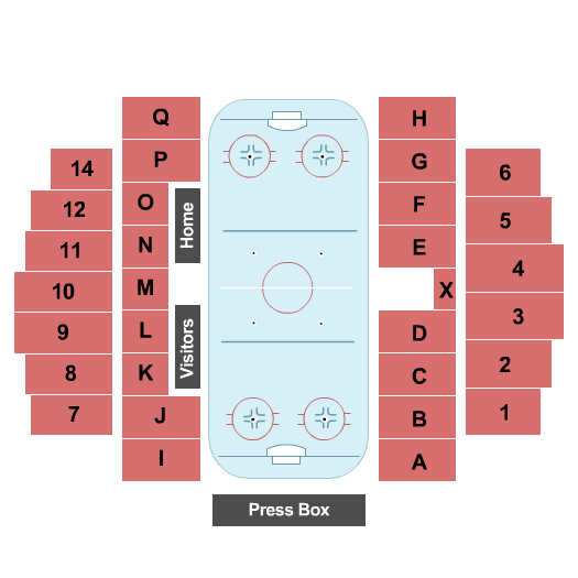 Frank L. Messa Rink At Achilles Center Hockey Seating Chart