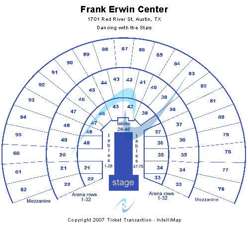 Frank Erwin Center Dancing With the Stars Seating Chart