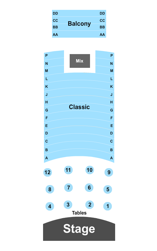 Franklin Theatre - TN Endstage 2 Seating Chart