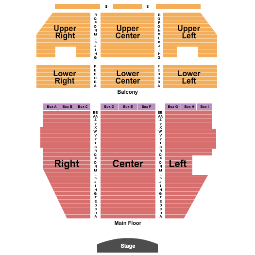 Frauenthal Center For The Performing Arts Endstage 2 Seating Chart