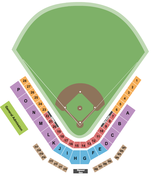 Judy Johnson Field At Daniel S. Frawley Stadium Baseball Seating Chart